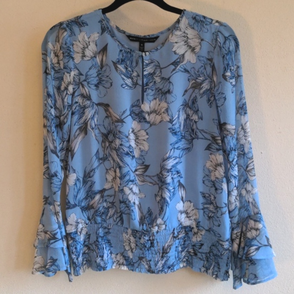 White House Black Market Floral Blouse